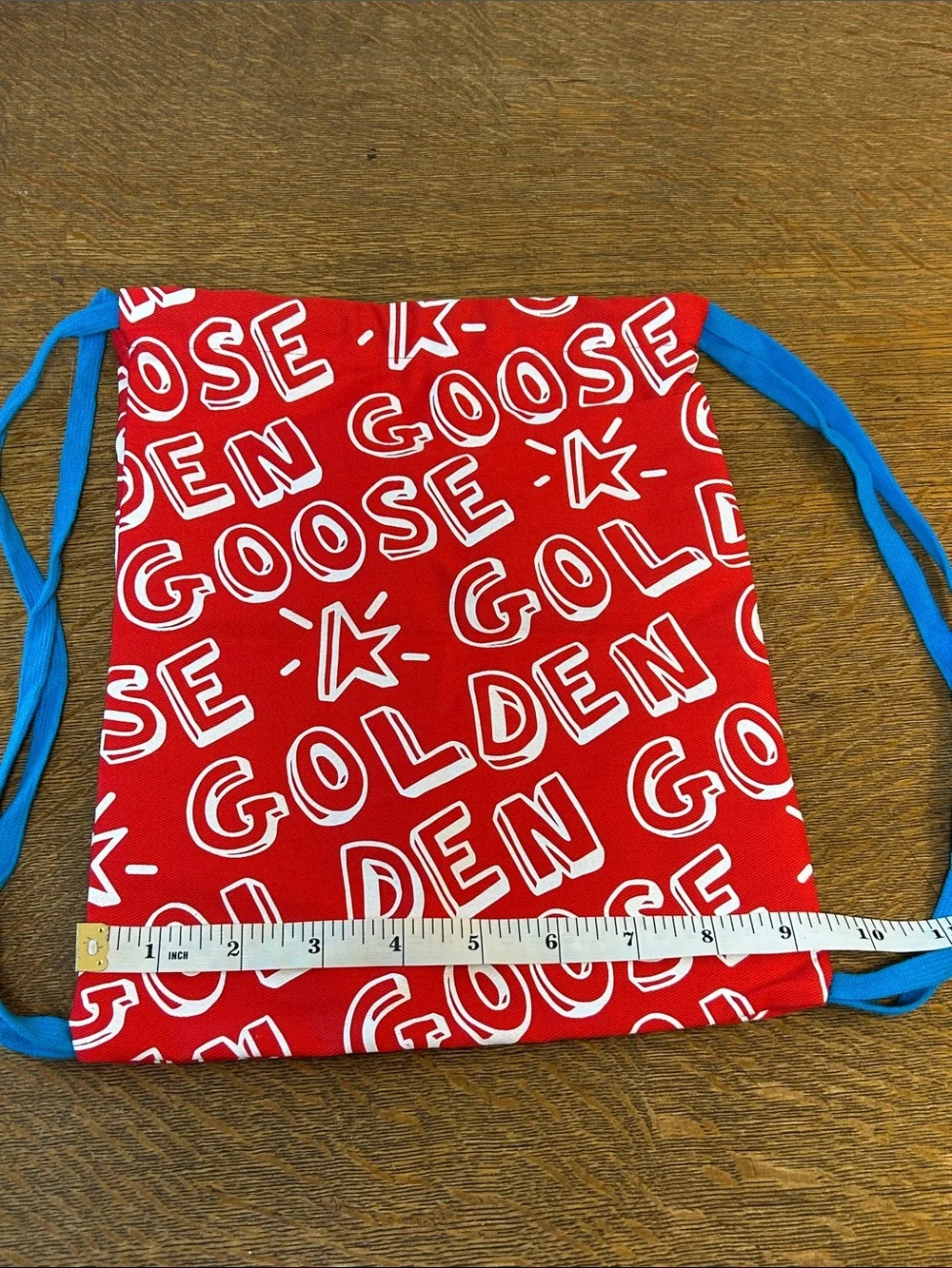 Golden Goose Red White Blue Baby Shoe Dust Bag Drawstring Backpack Bag
